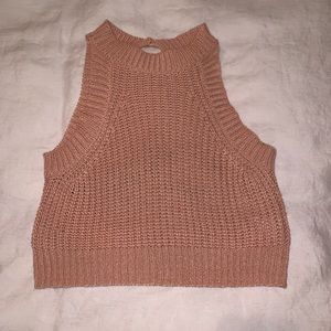 Cropped Sweater Halter Top